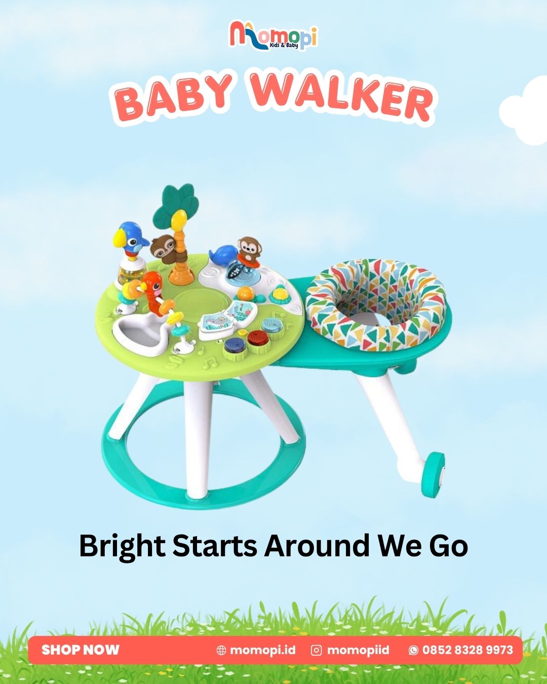 Bright Starts Around We Grow 2in1 Walk Around Activity
