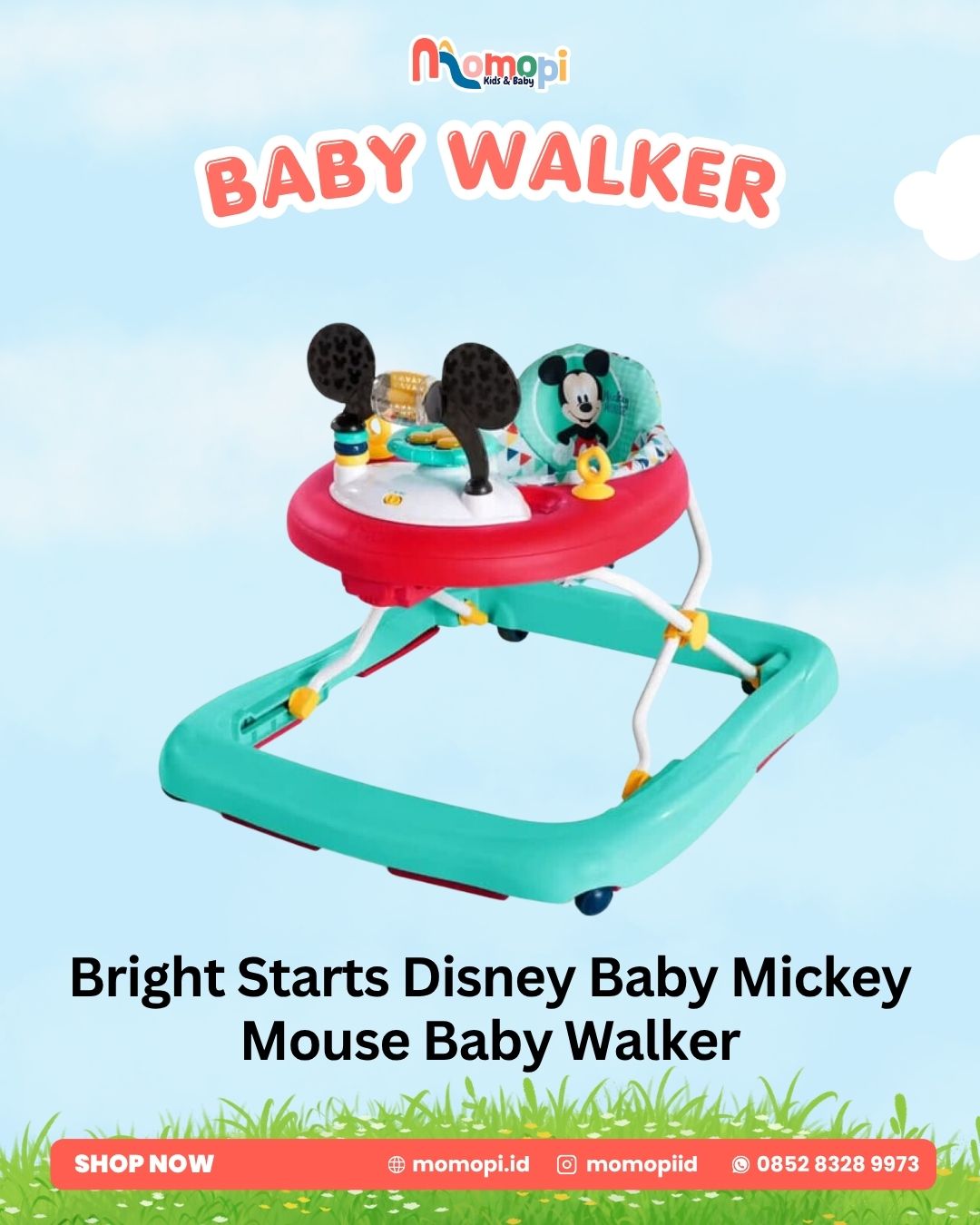 Bright Stars Disney Mickey Mouse Baby Walker