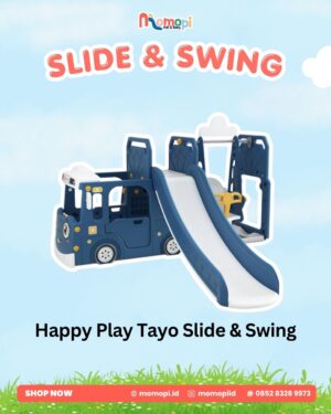 Happy Play Tayo Bus Slide Swing 3in1