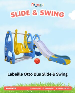 Labeille C 517 C 3in1 Luxury Otto London Bus Slide Swing Basketball