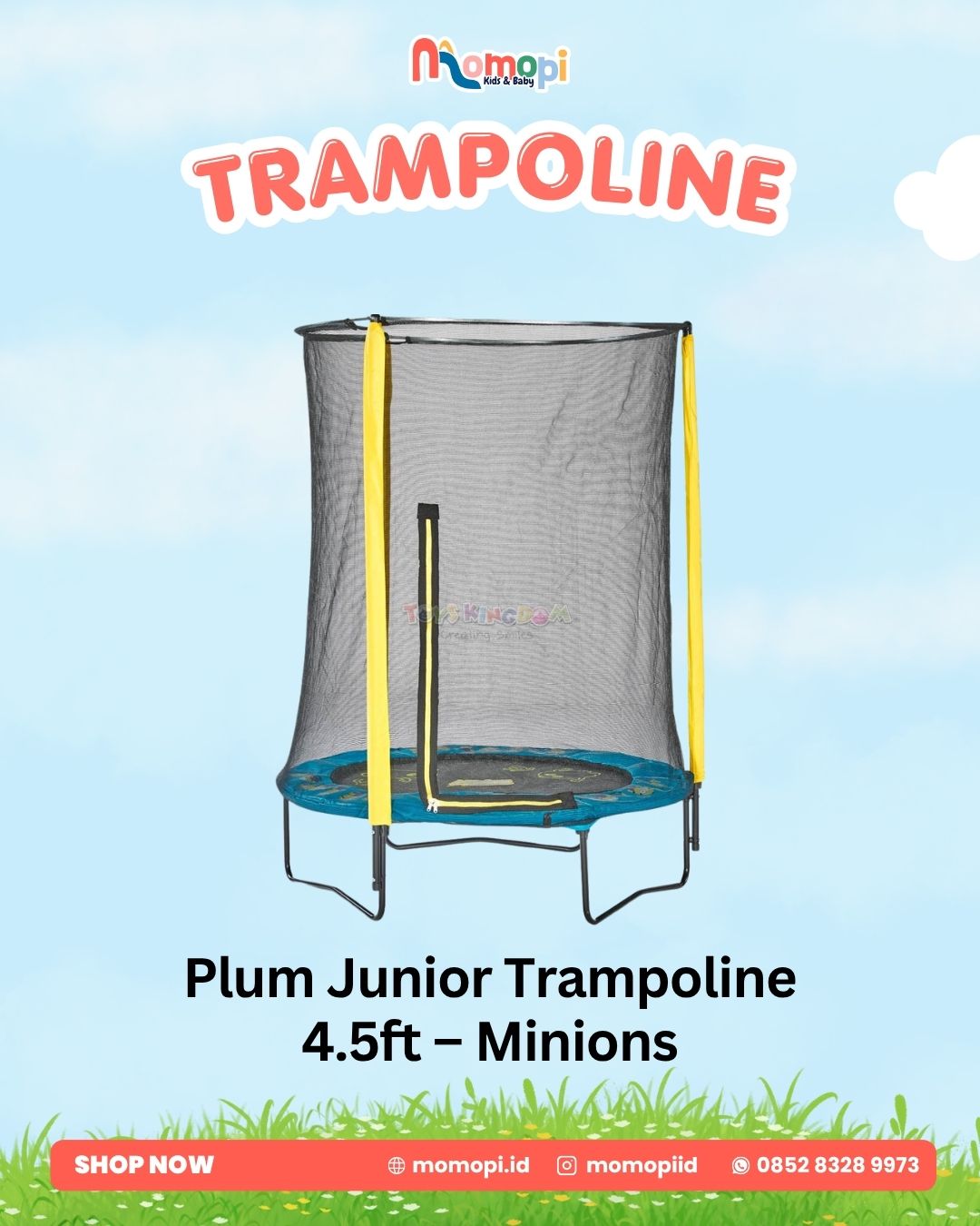 Plum Junior Trampoline & Enclosure 4-5ft - Minions