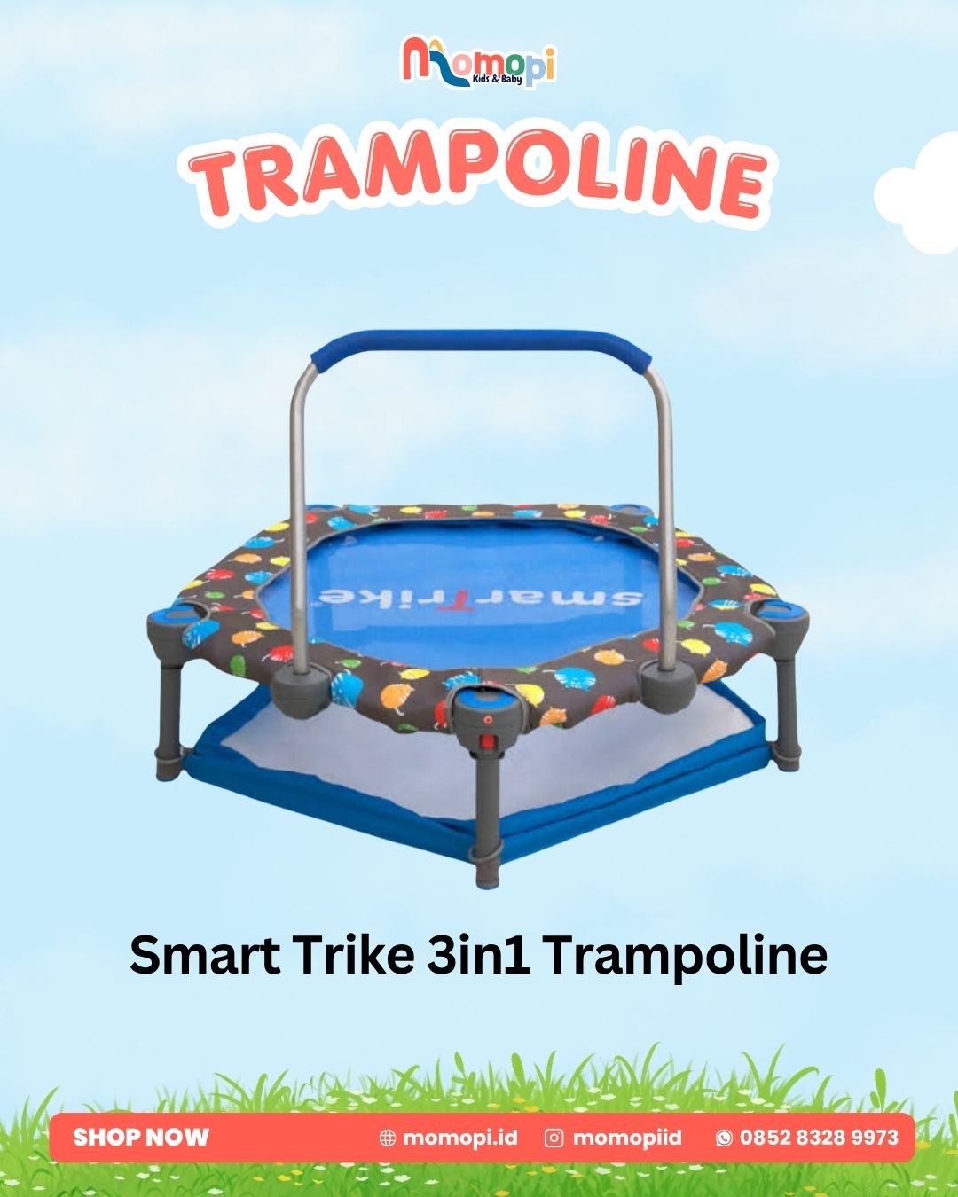 Smart Trike Folding Activity Center 3in1 Trampoline