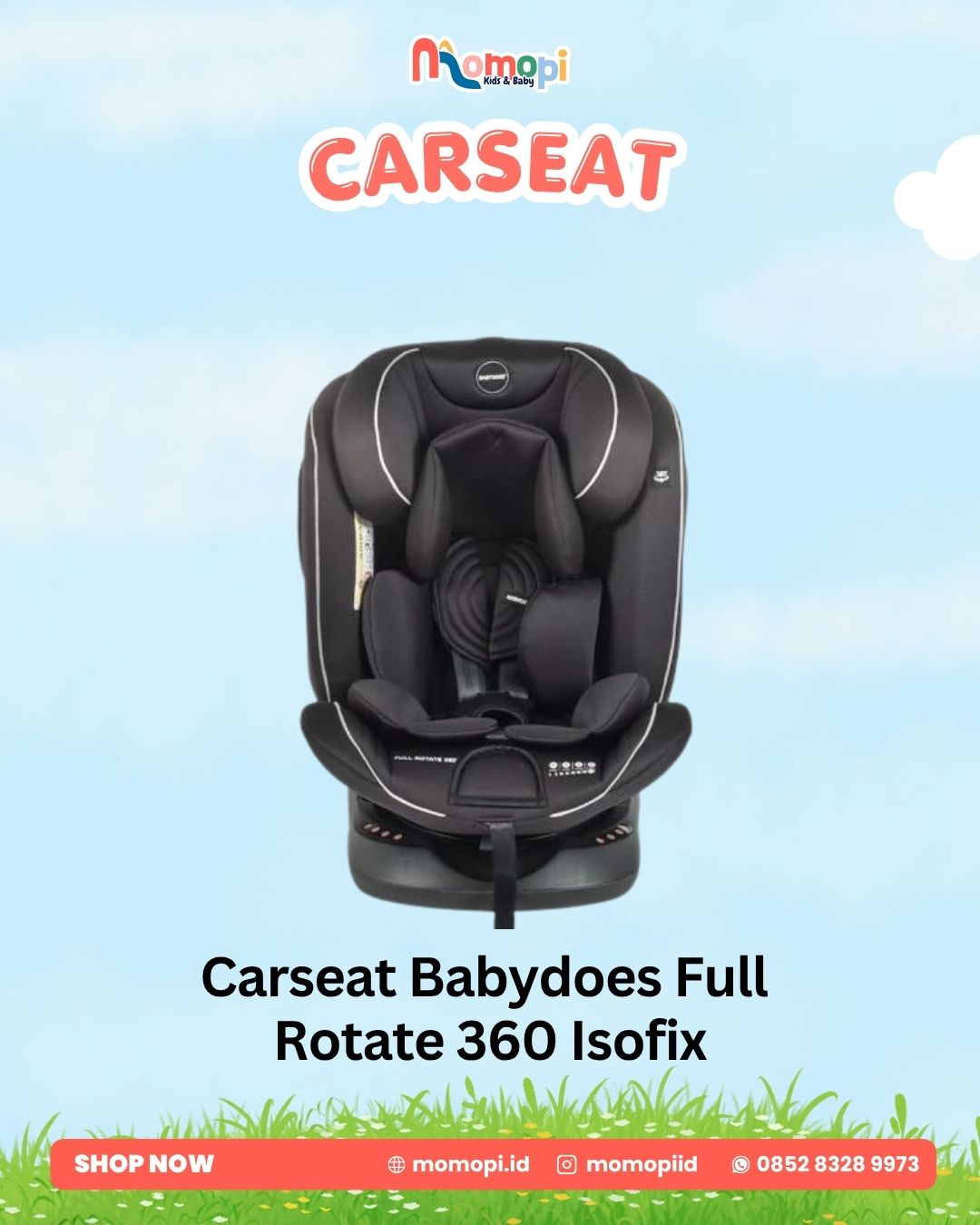 Carseat Babydoes Full Rotate 360 Isofix